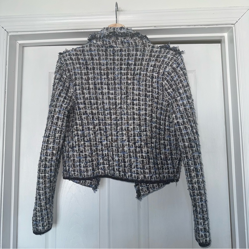 White House Black Market Tweed Sweater Jacket M - Picture 8 of 9